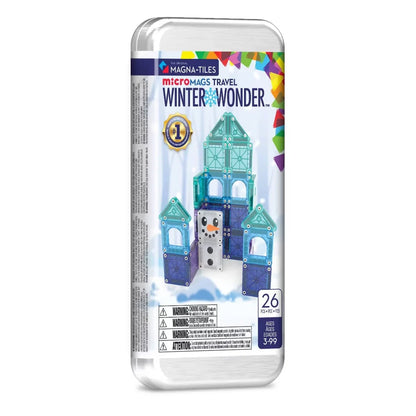Magna Tiles microMAGS Winter Wonder 26 Piece Travel Set