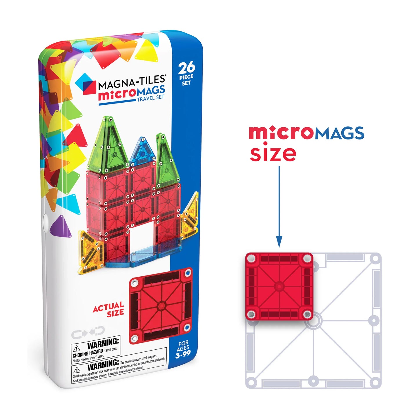 Magna Tiles micro MAGS Travel Set 26 Piece Set