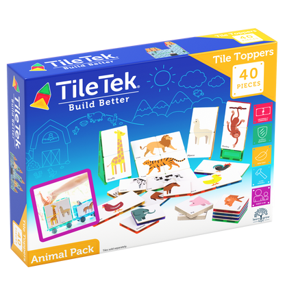 Tile Tek 40 Piece Tile Topper - Animal Pack