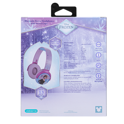 Disney Frozen Bluetooth Headphones 85db Safe Listening Volume