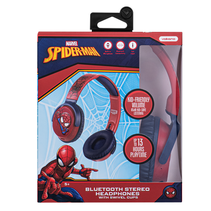 Marvel Spiderman Bluetooth Headphone 85Db Safe Listening Volume