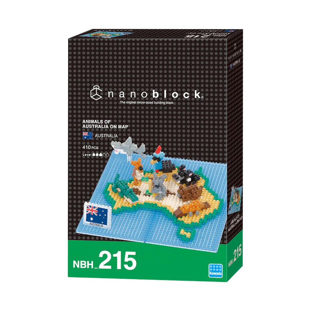 nanoblock Animals of Australia on Map