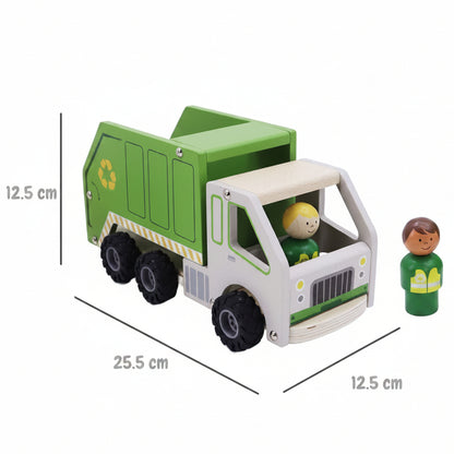 Wooden Recycling Garbage Truck Playset