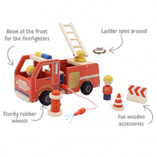 Wooden Fire Engine Playset