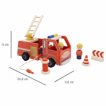 Wooden Fire Engine Playset