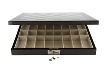 Dal Rossi Italy Evil Ring Metal Chess Set on Carbon Fibre Shiny Finish Chess Box 20” with compartments