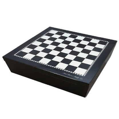 Dal Rossi Italy Black and White High Gloss Finish Angular Chess Box 20”