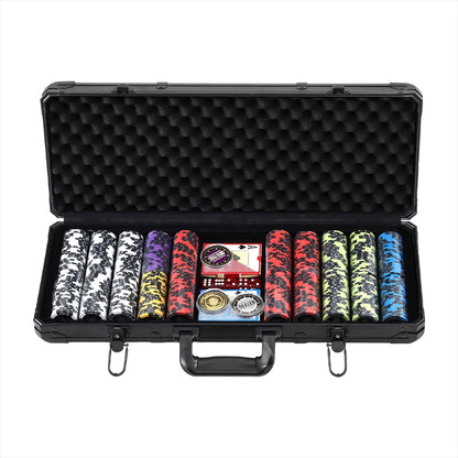 Poker Chip Set 500PC 14g Chips Casino Gambling Party Game Dice Cards
