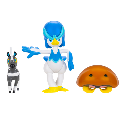 Pokemon Battle Figure 3 Pack Quaxwell Blitzle Kabuto