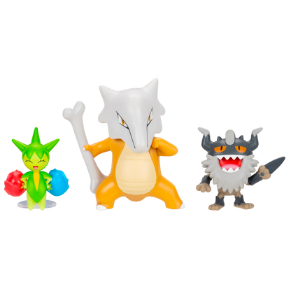 Pokemon Battle Figure 3 Pack Marowak Roselia Perrserker
