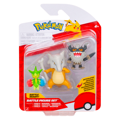 Pokemon Battle Figure 3 Pack Marowak Roselia Perrserker