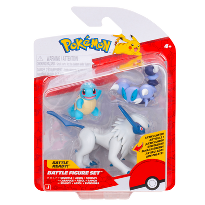 Pokemon Battle Figure 3 Pack Absol Squirtle Skorupi