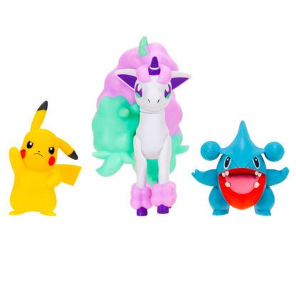 Pokemon Battle Figure 3 Pack Galarian Ponyta Pikachu Gible