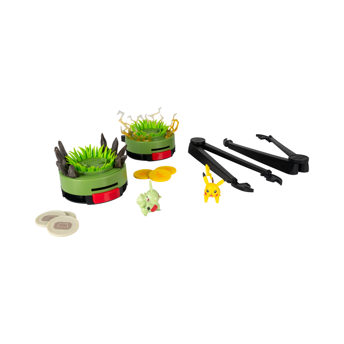 Pokemon Battle Disc Showdown Game Pkiachu VS Larvitar