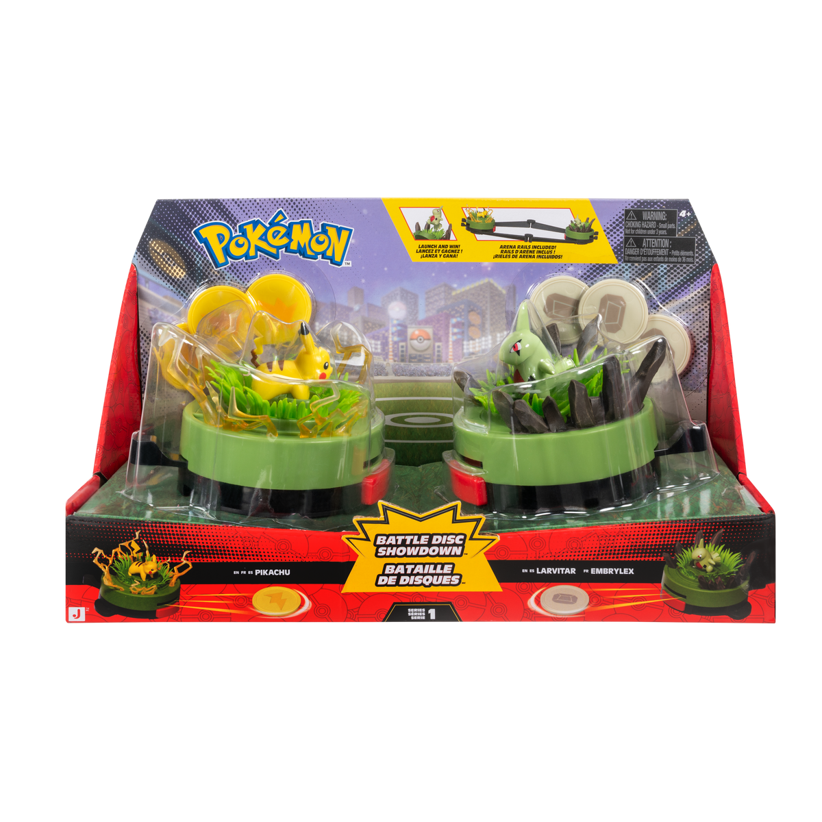 Pokemon Battle Disc Showdown Game Pkiachu VS Larvitar