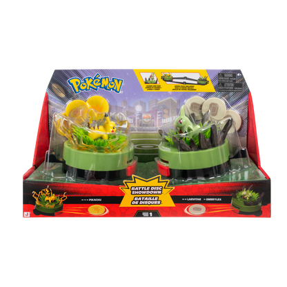 Pokemon Battle Disc Showdown Game Pkiachu VS Larvitar