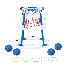 Keezi Kids Basketball Hoop with 4 balls Ring Toss Sports Pool Toys Blue