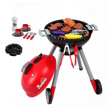 Keezi Kids Pretend Kitchen BBQ Playset Role Play Toy with charcoal Play Food Cup
