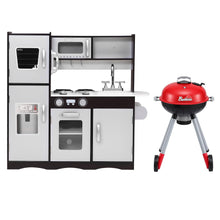 Keezi Kids Kitchen Playset BBQ Grill Toy with Wooden Pretend Play Set 80cm