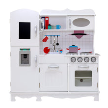 Keezi Kids Kitchen Play Set Wooden Pretend Toys Cooking Children Food White