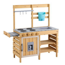 Keezi Kids Kitchen Playset Wooden Play Kitchen Mud Kitchen Toy Kitchen 95cm Tall