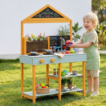 Keezi Kids Mud Kitchen Play Kitchen Toy Kitchen Set with Blackboard 110cm