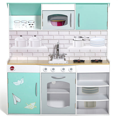 Plum Peppermint Townhouse 2-in-1 Wooden Kitchen & Dolls House