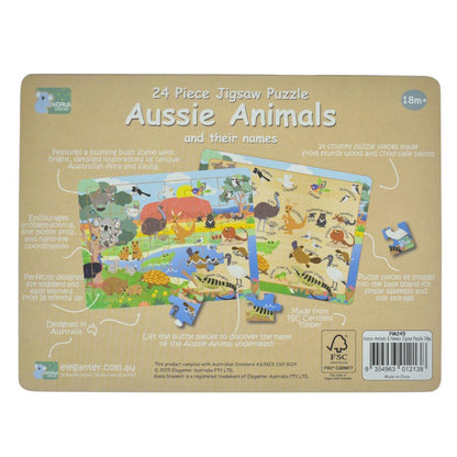 24Pc Jigsaw Puzzle Aussie Animals And Their Names