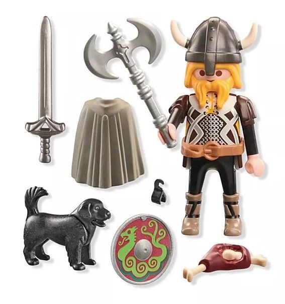 Playmobil Viking With Guard Dog