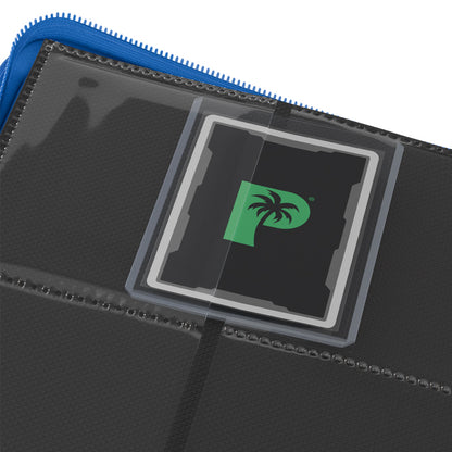 Palms Off Gaming Collector's Series Top Loader Zip Binder - 4 Pocket Blue