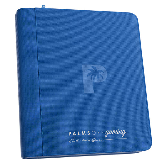 Palms Off Gaming Collector's Series Top Loader Zip Binder - 4 Pocket Blue