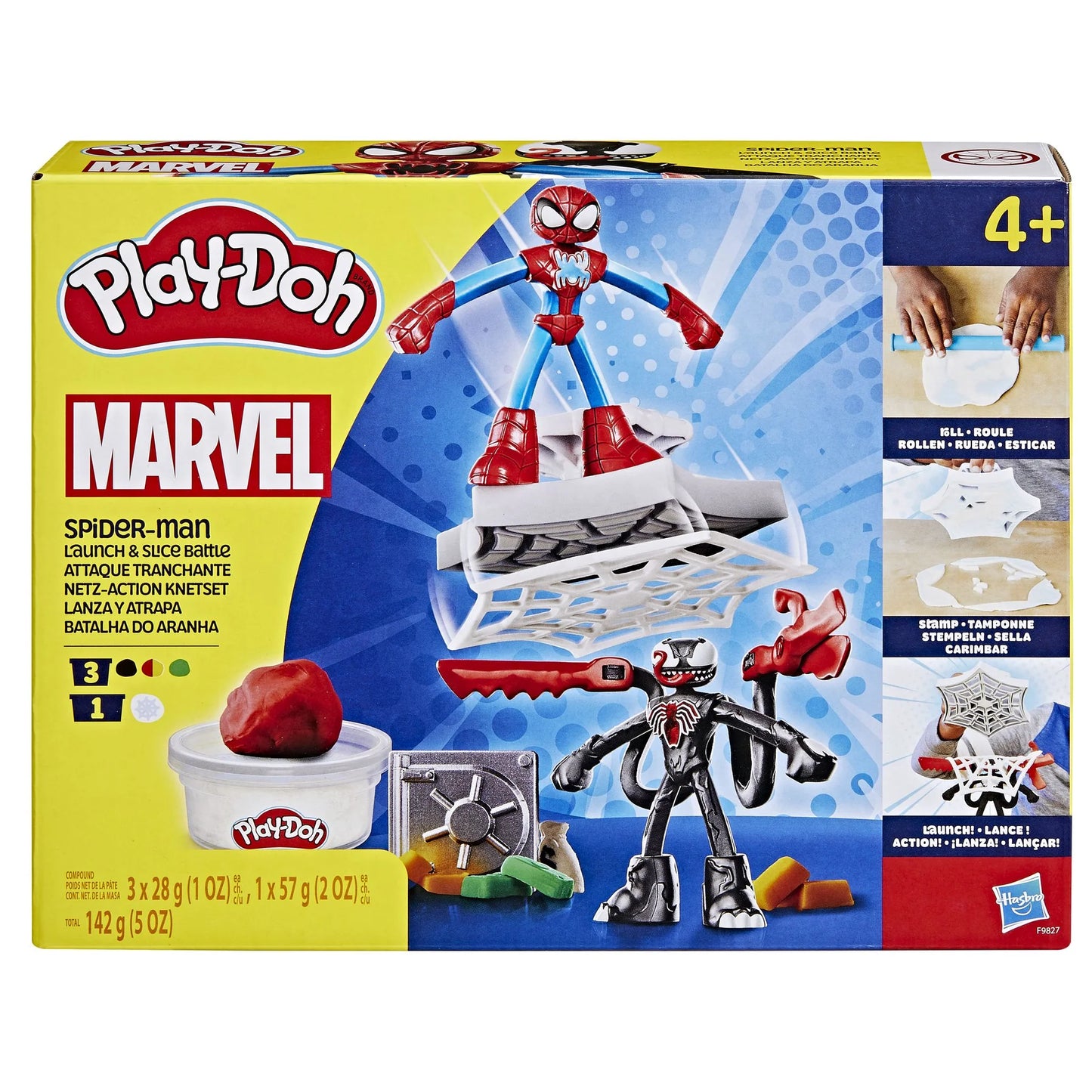 Play-Doh Marvel Spider-Man Launch & Slice Battle Playset with 2 Action Figures