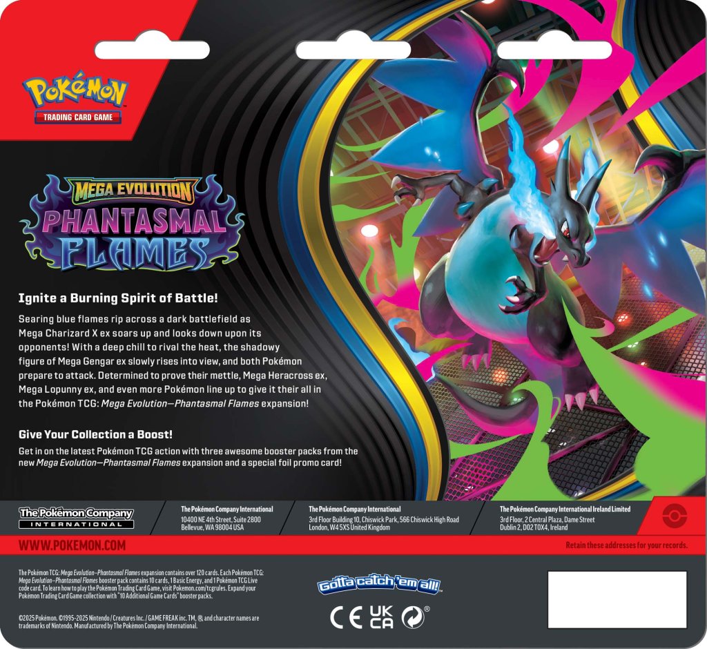 Pokemon TCG Mega Evolution Phantasmal Flames Three Booster Blister Sneasel