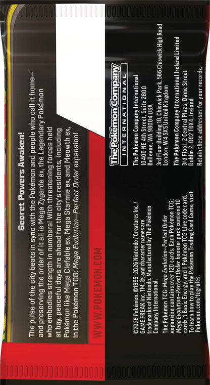 Pokemon TCG Mega Evolutions 3 Perfect Order Booster