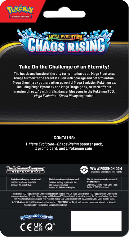 Pokemon TCG Mega Evolutions Chaos Rising Checklane Blister