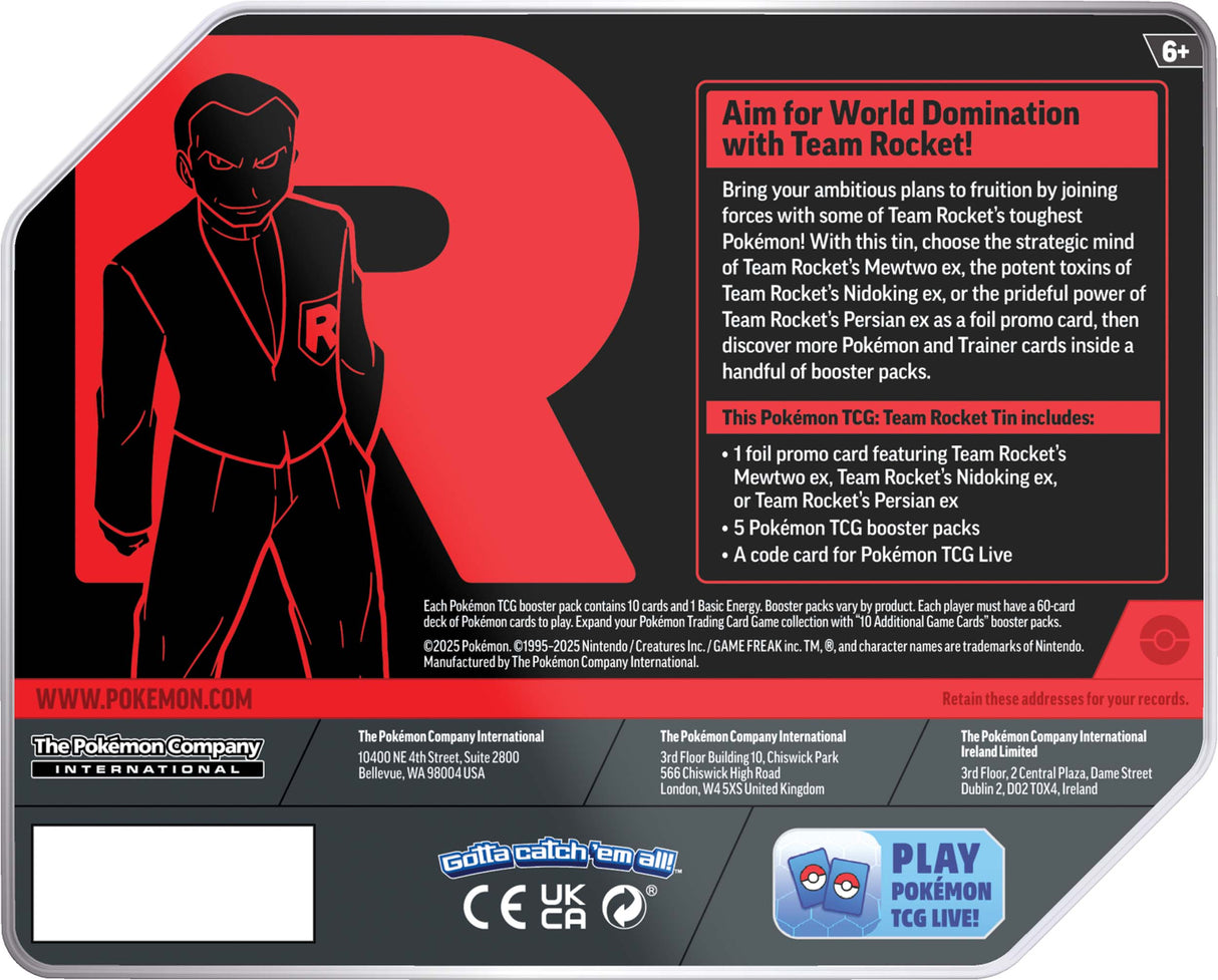 Pokemon TCG Team Rocket Tins Persian