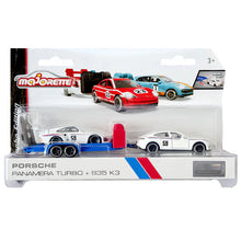 Majorette Porsche Motorsport Race Trailer Panamera Turbo + 935 K3