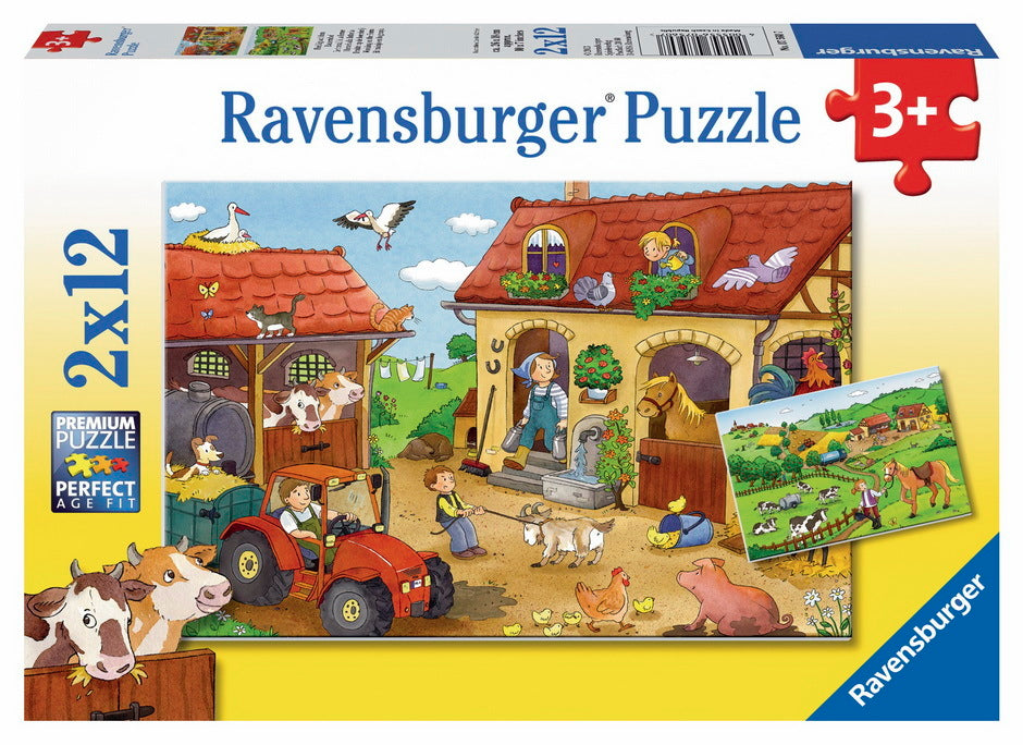 Ravensburger Working on the Farm Puzzle 2x12 Piece