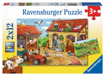 Ravensburger Working on the Farm Puzzle 2x12 Piece