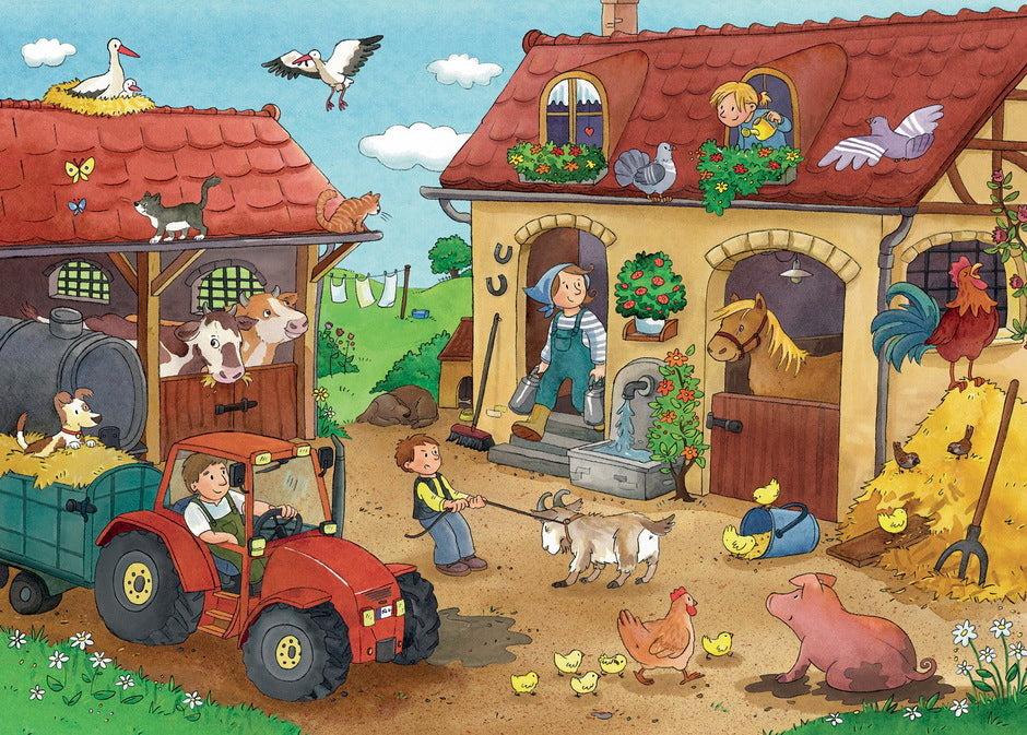 Ravensburger Working on the Farm Puzzle 2x12 Piece
