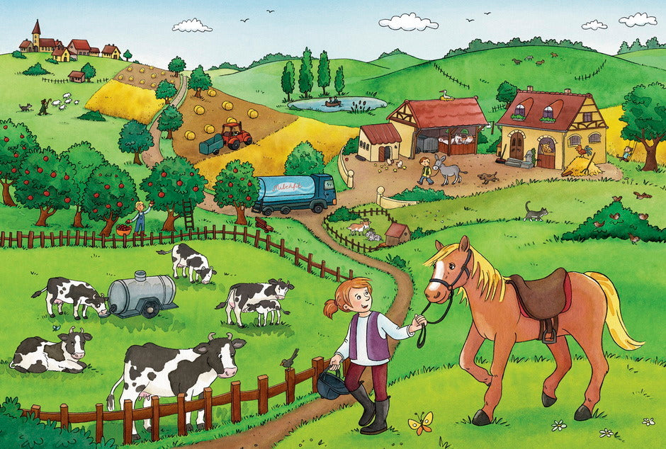 Ravensburger Working on the Farm Puzzle 2x12 Piece