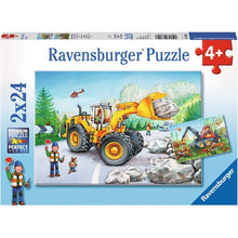 Ravensburger Diggers At Work Jigsaw Puzzle 2x24 Piece