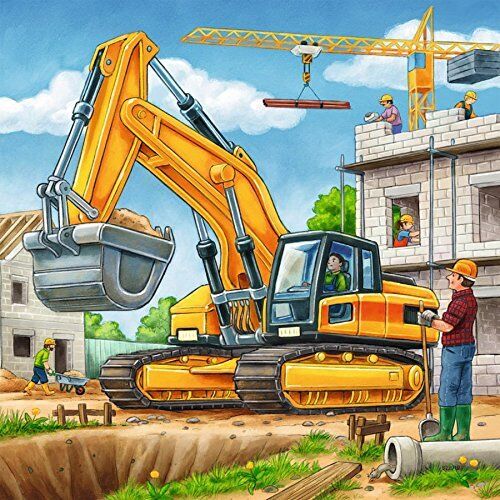 Ravensburger Construction Vehicle Jigsaw Puzzle 3x49 Piece