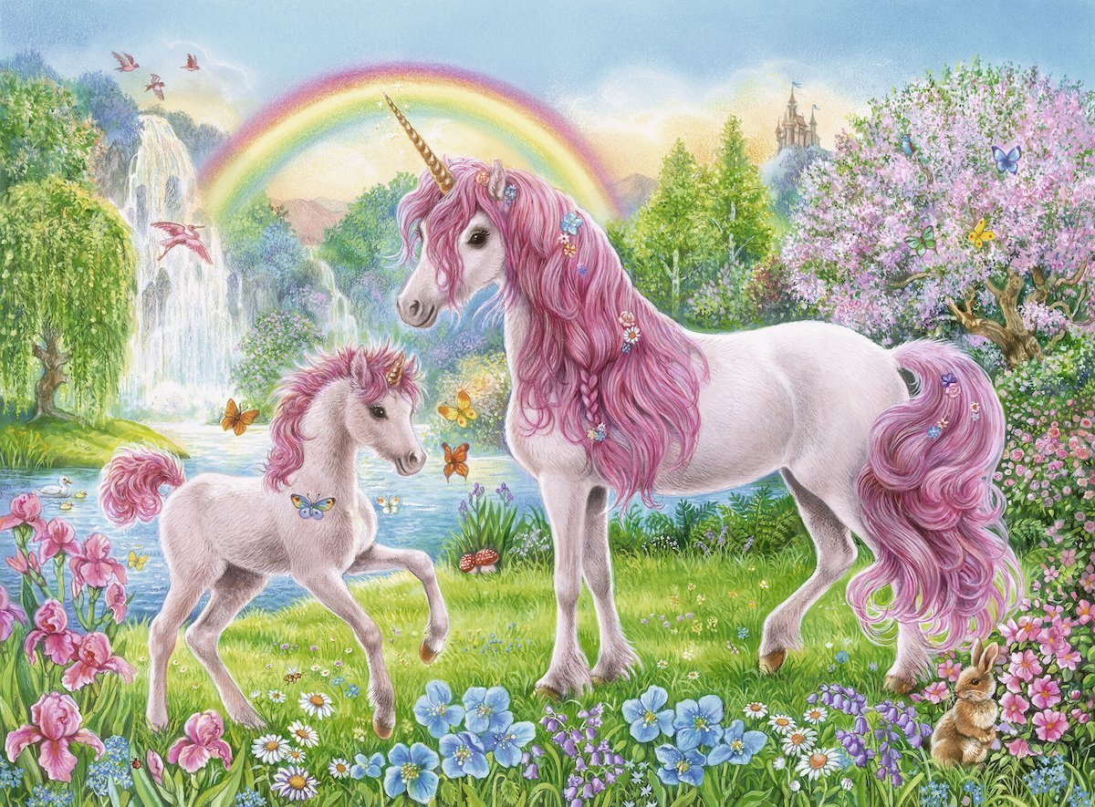 Ravensburger Magical Unicorns Puzzle 100 Piece & Colouring Book