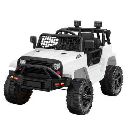 Rigo Kids Electric Ride On Car Jeep Toy Cars Remote 12V White