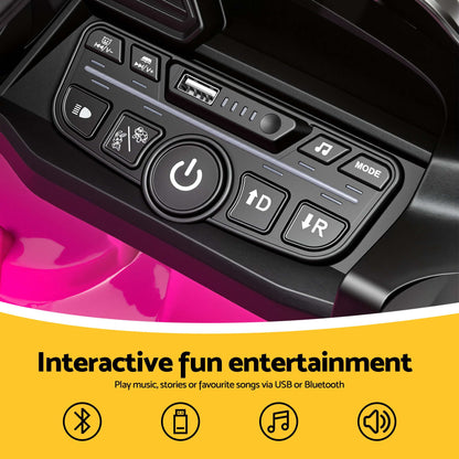 Ride On Car Licensed Audi RS3 Car for Kids 12V Remote Control Pink