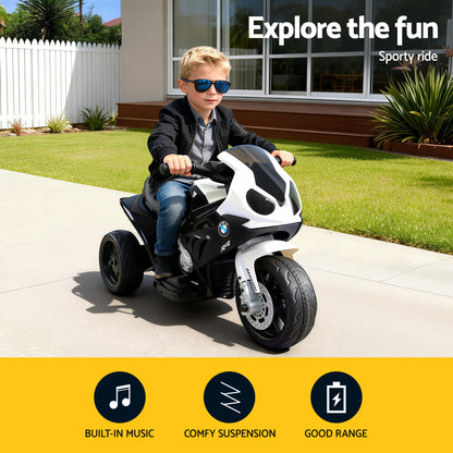 Kids Ride On Car Electric Ride On Cars Motorcycle Motorbike BMW Licensed S1000RR Black
