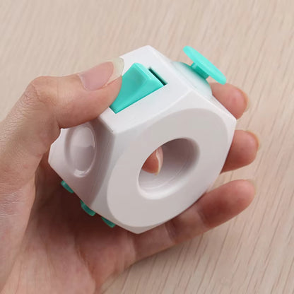 Kaiko White Teal Fidget Cube Ring