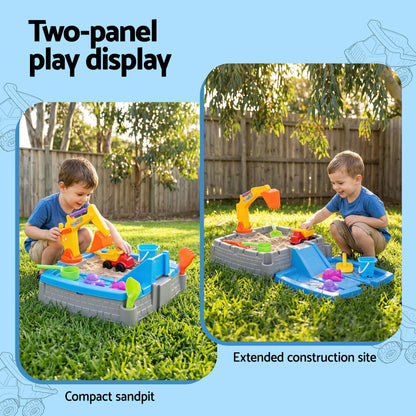 Keezi 2-in-1 Kids Sandpit Water Table Working Excavator Digger Sensory Play Toys
