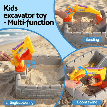 Keezi 2-in-1 Kids Sandpit Water Table Working Excavator Digger Sensory Play Toys